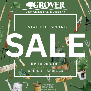 SPRING NURSERY SALE